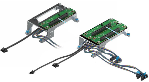 Image of the Dell PowerEdge T560 GPU Risers.