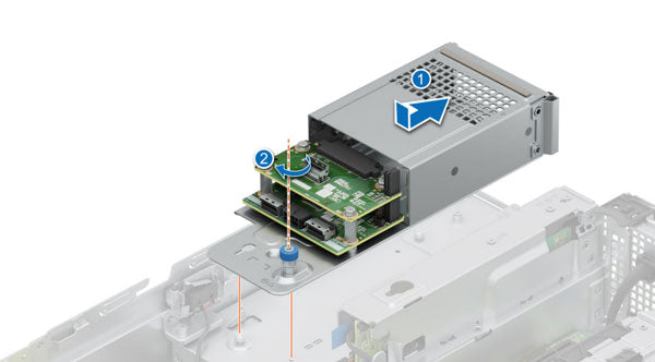 Image of the Dell PowerEdge R760xs Rear Drive Cage