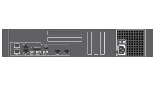 Image of the PCI Riser Card slots on the Dell R530 Rack Server