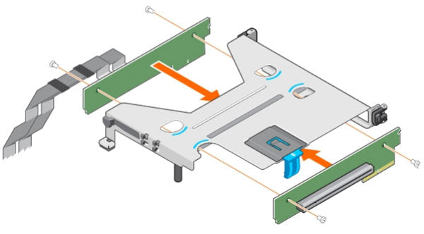 Image of the PCIe risers for the C4130