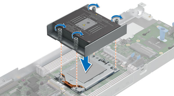 Image of the AMD Heat Sink for the Dell C6615 Node Server