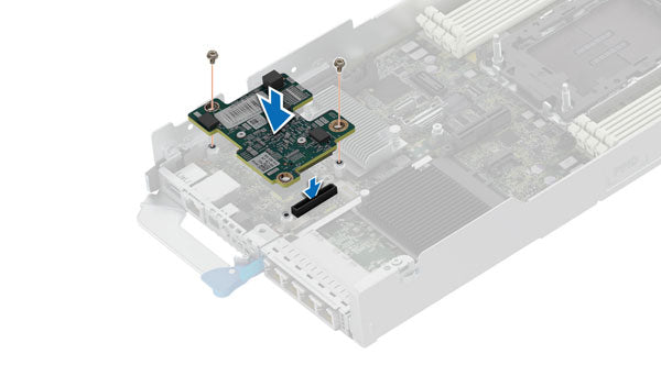 Image of the LOM Mezzanine in the Dell C6620 Node Server.