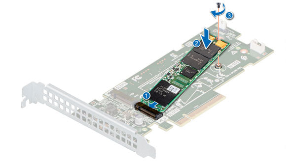 Image of the BOSS M.2 PCIe Adapter Card.