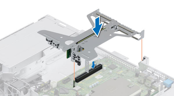 Image of the Butterfly Riser for the Dell R250 Rack Server
