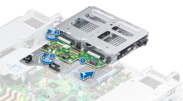 Image of the Rear Drive Cage on the R650 Rack Server by Dell