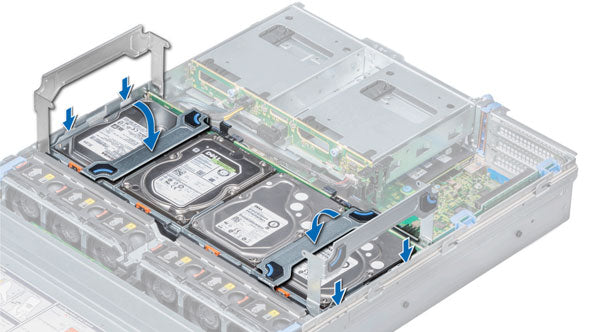 Image of the Mid Bays on the R7425 Dell Rack Server