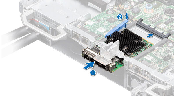 Image of the OCP Network card being installed.