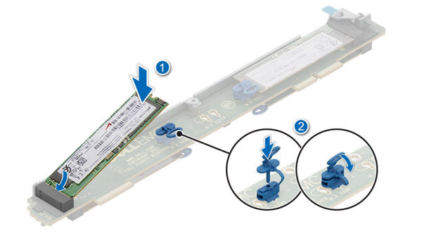 Image of the M.2 Riser which holds 4 M.2 NVMe SSDs.