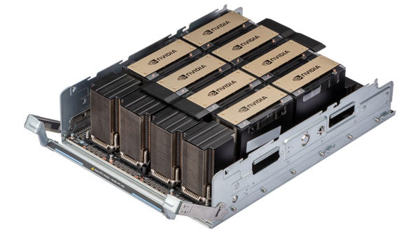 Image of the 8x NVIDIA HGX H100 80GB 700W SXM5 GPUs in the GPU Tray