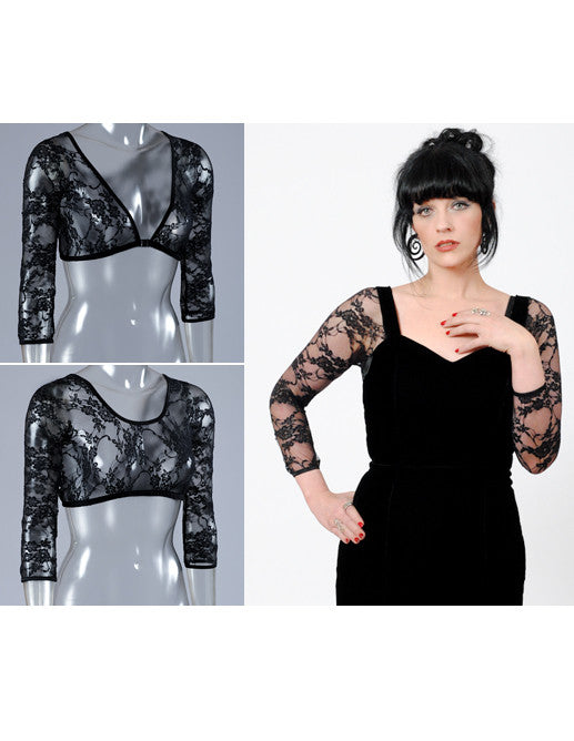 black lace sleeves