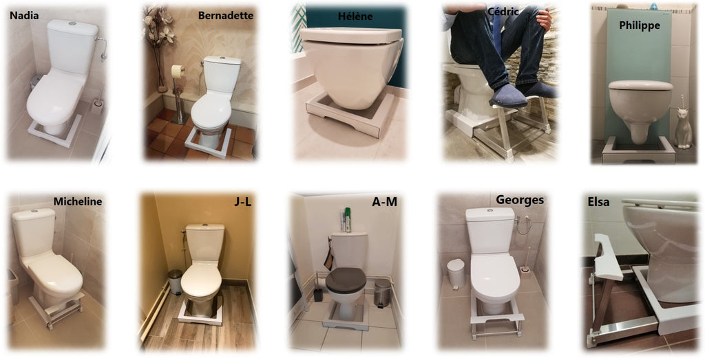 Marche pied physiologique de toilette pliant - Fabriqué en France