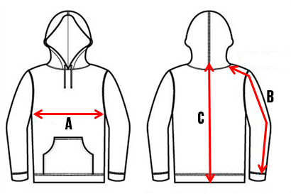 sweatshirt size chart