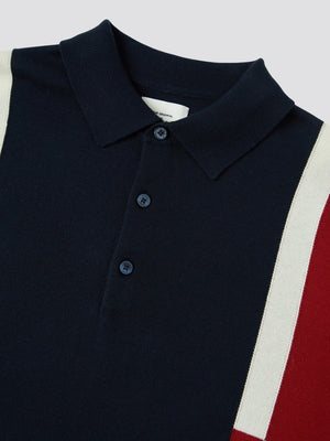 Signature Colorblock Mod Knit Polo - Navy - Ben Sherman