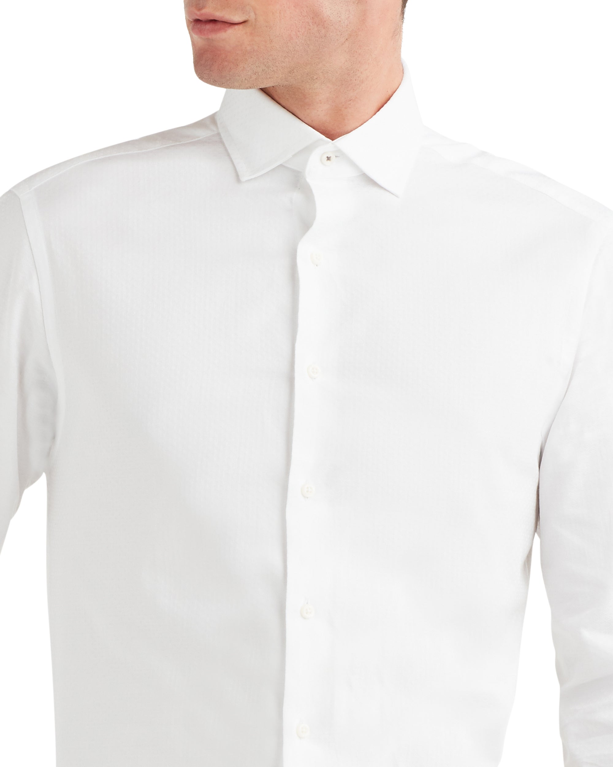 slim fit white dress shirt