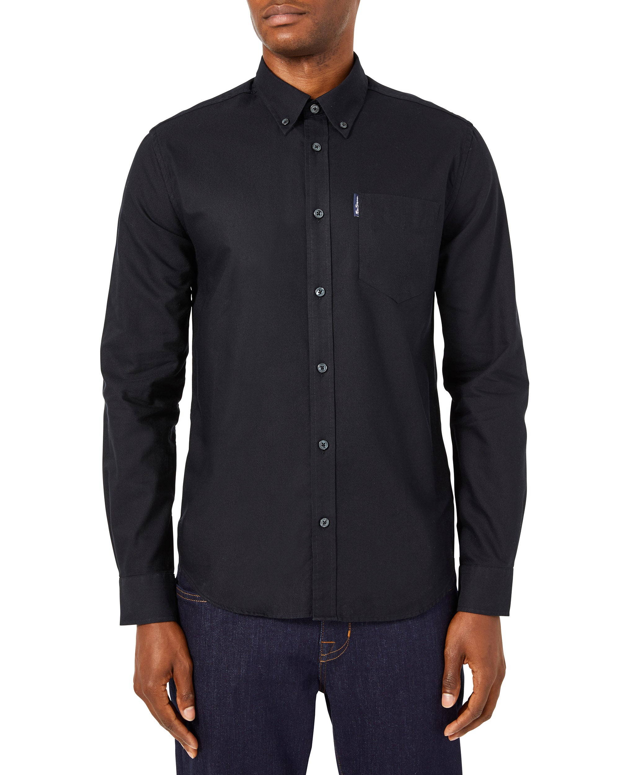 Long-Sleeve Signature Oxford Shirt - Black – Ben Sherman