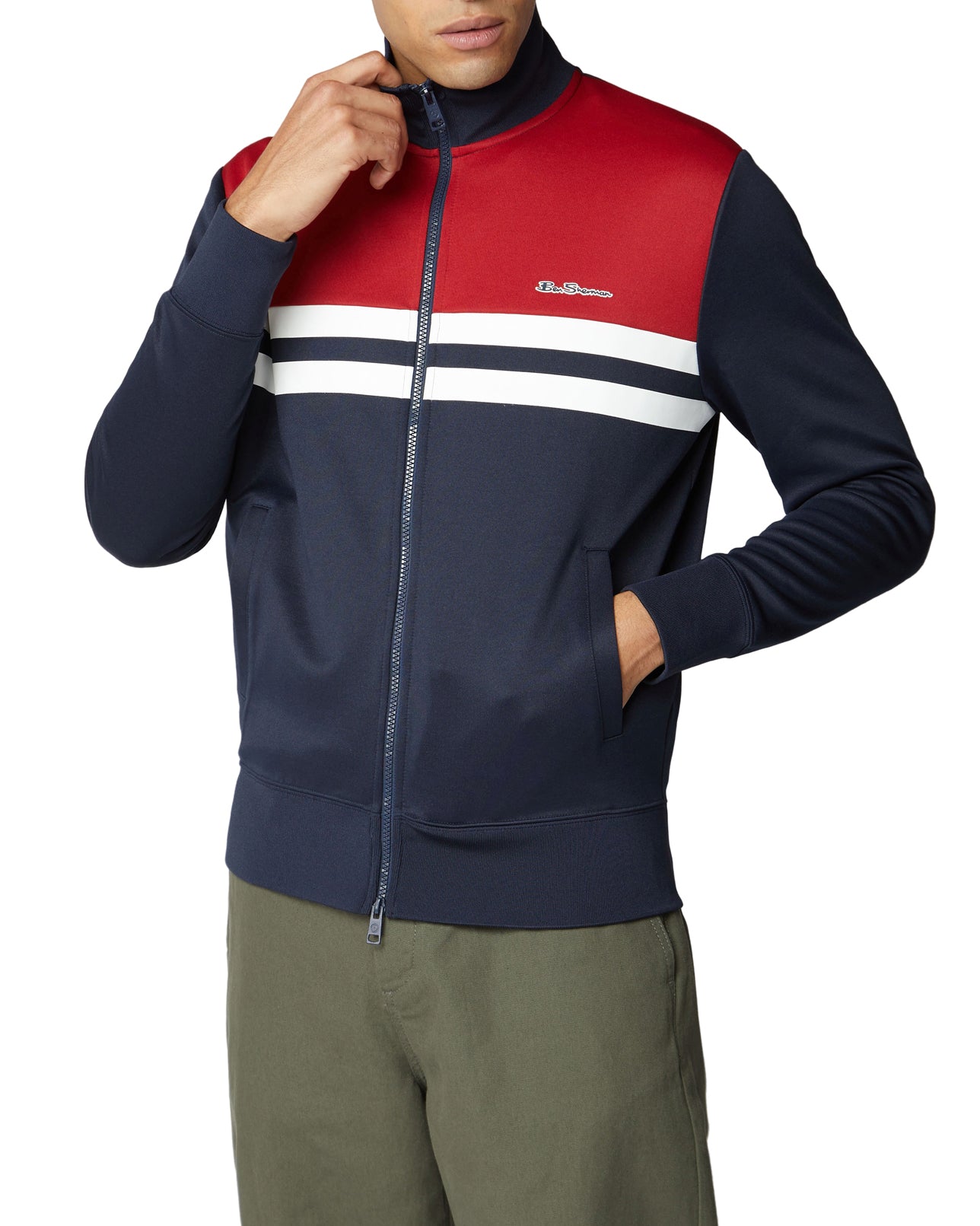 colorblock tricot jacket