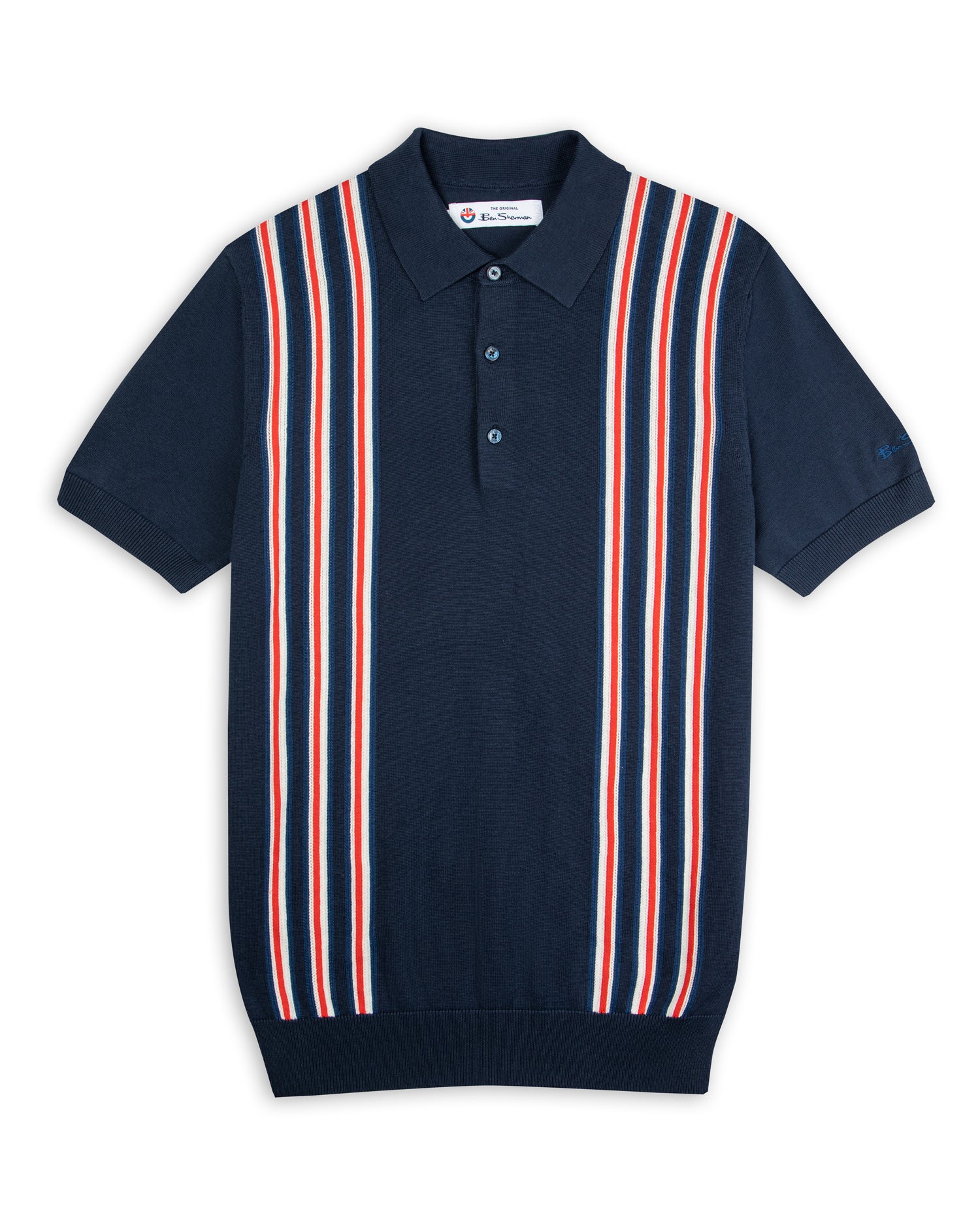 Team GB Men's Union Stripe Knit Polo - Midnight – Ben Sherman
