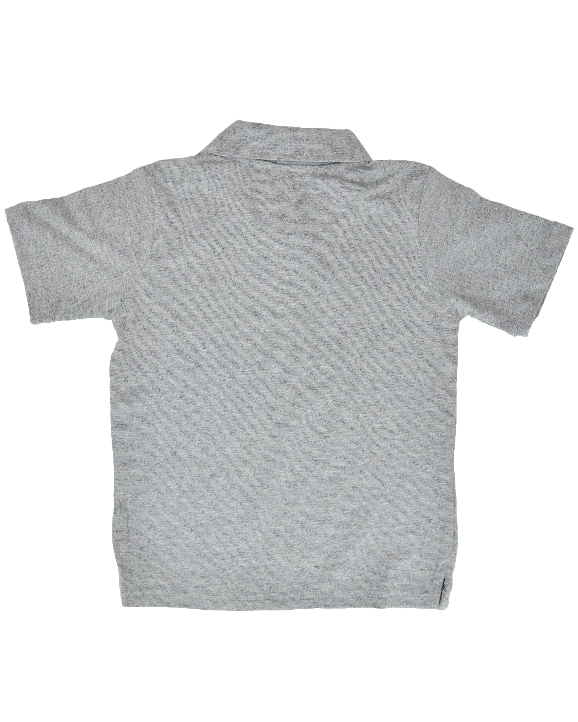 Download Boys' Short-Sleeve Polo Shirt - Heather Grey (Sizes 8-18 ...