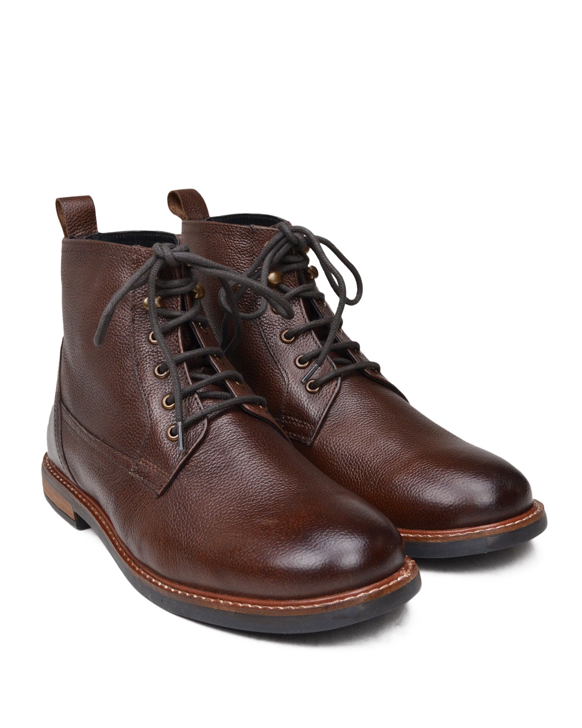 Birk Plain-Toe Leather Lace-up Boot 