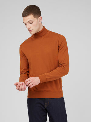 Signature Knit Roll-Neck Sweater - Caramel