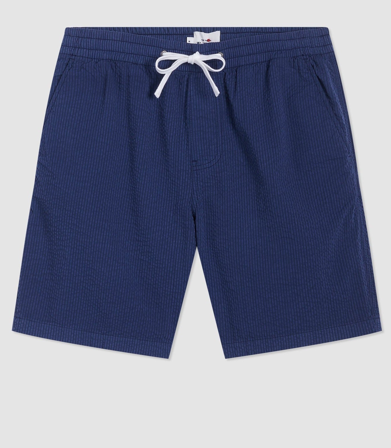 Short de bain papa et homme en seersucker bleu slate