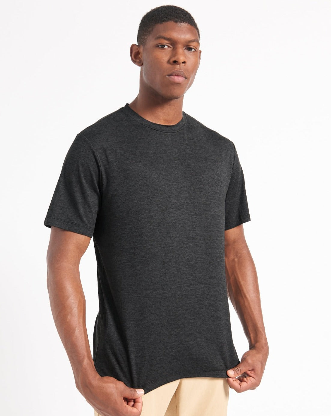 Performance Stretch Marl T-Shirt Sherman Heather Ben Navy - 