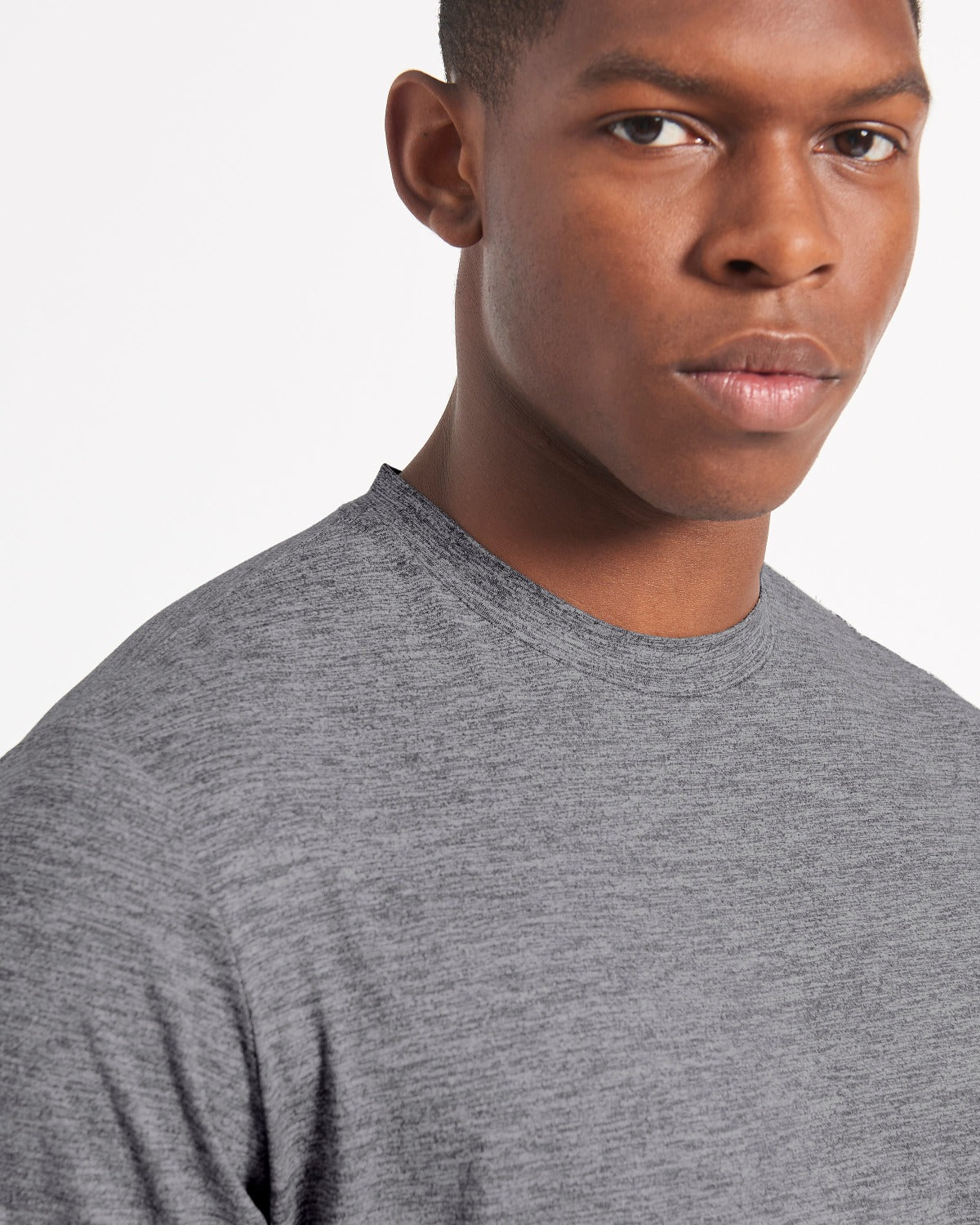 Performance Stretch Marl T-Shirt - Navy Heather - Ben Sherman