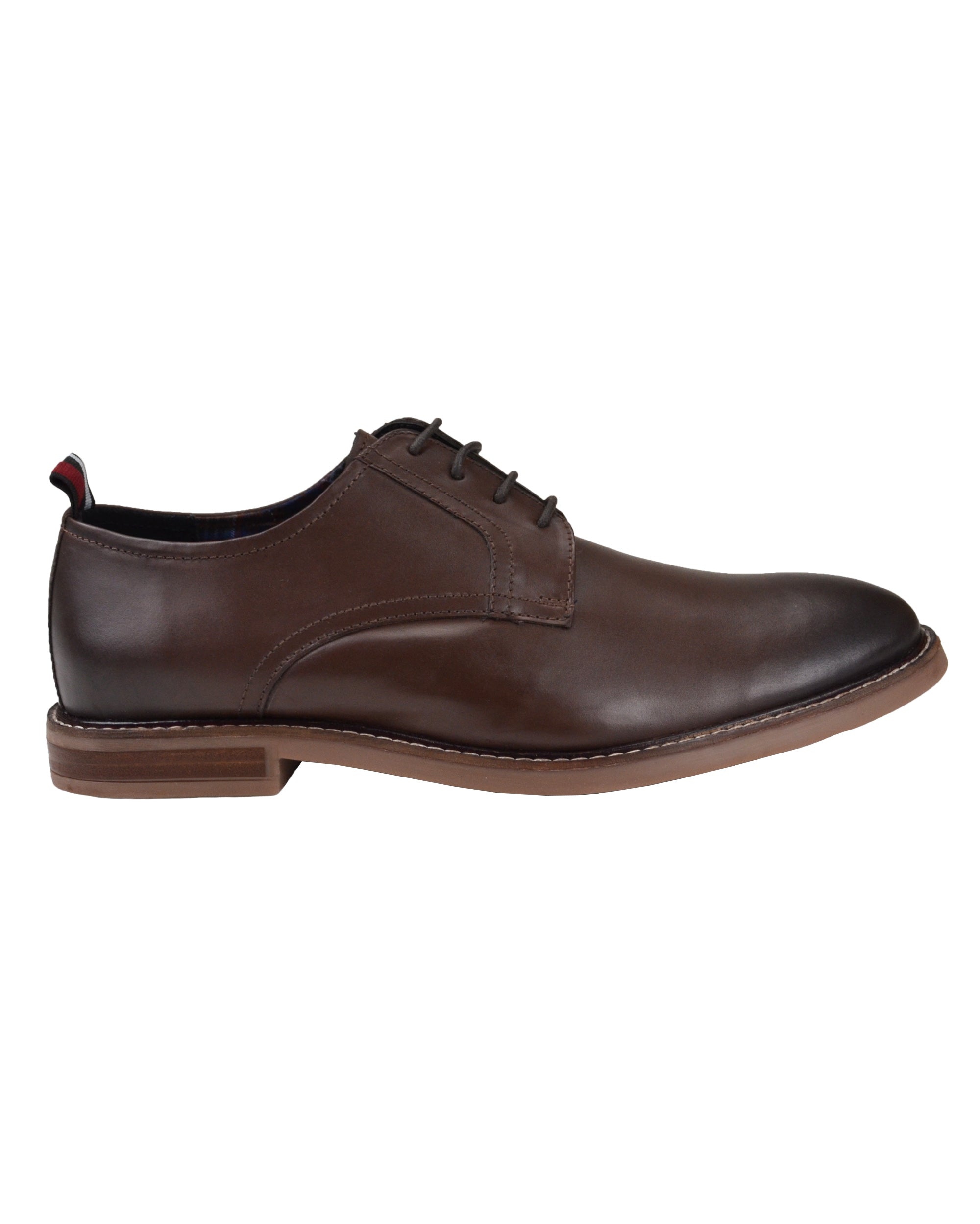 Brent Plain-Toe Leather Derby Shoe 