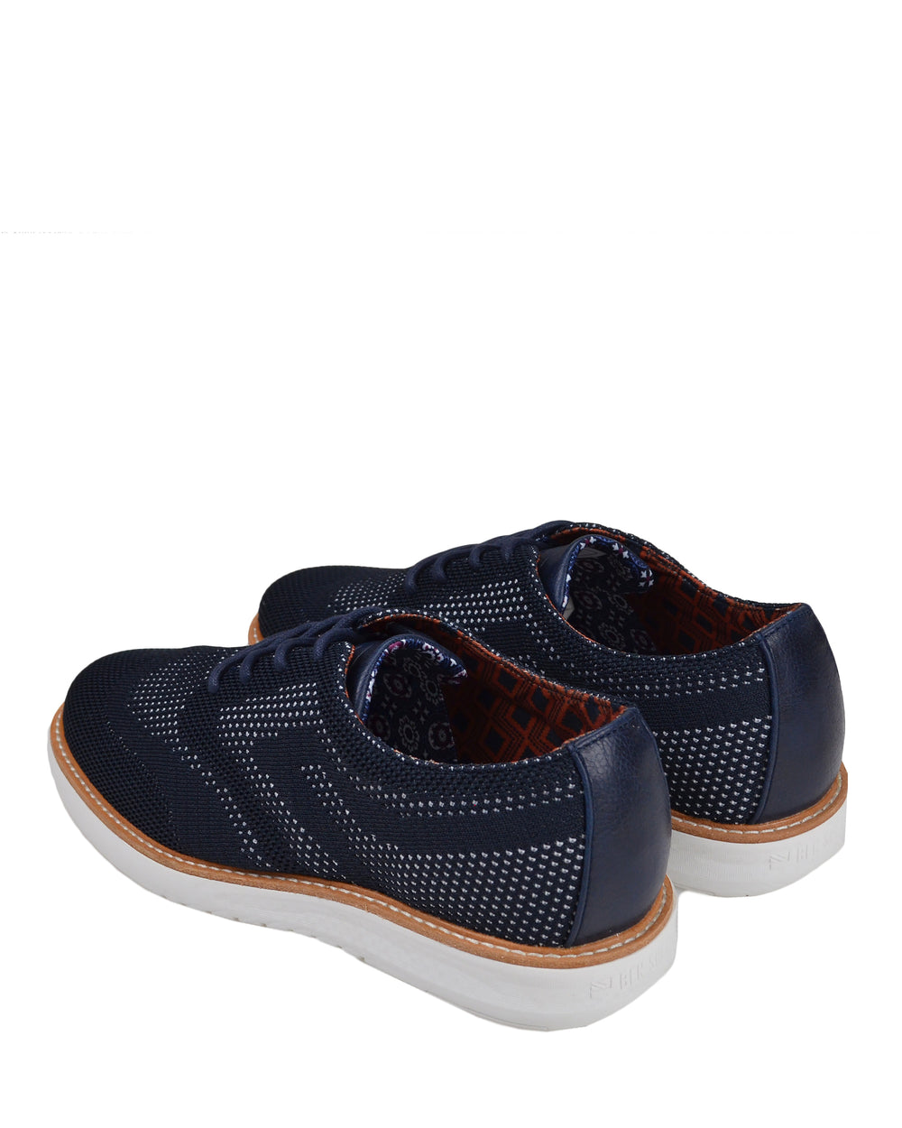 Nu Flyknit Casual Wingtip Shoe - Navy Blue - Ben Sherman