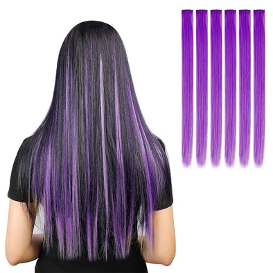 Ombre Purple Clip In Hair Extensions High Quality [ICP04]