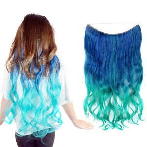 blue hair extensions