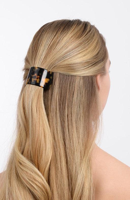 Image of ponytail with a barrette