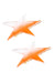 Orange Ombre Star Barrette Pair, France Luxe