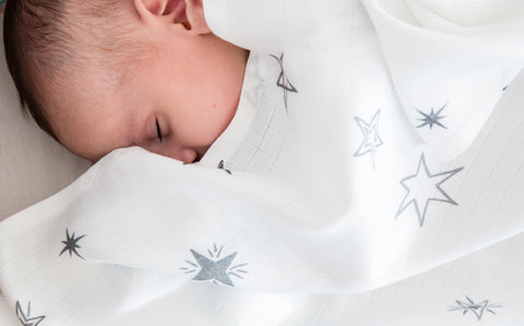 Bamboo Muslin Grey Star | Bebekish