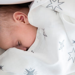 Muslin Swaddle Grey Star