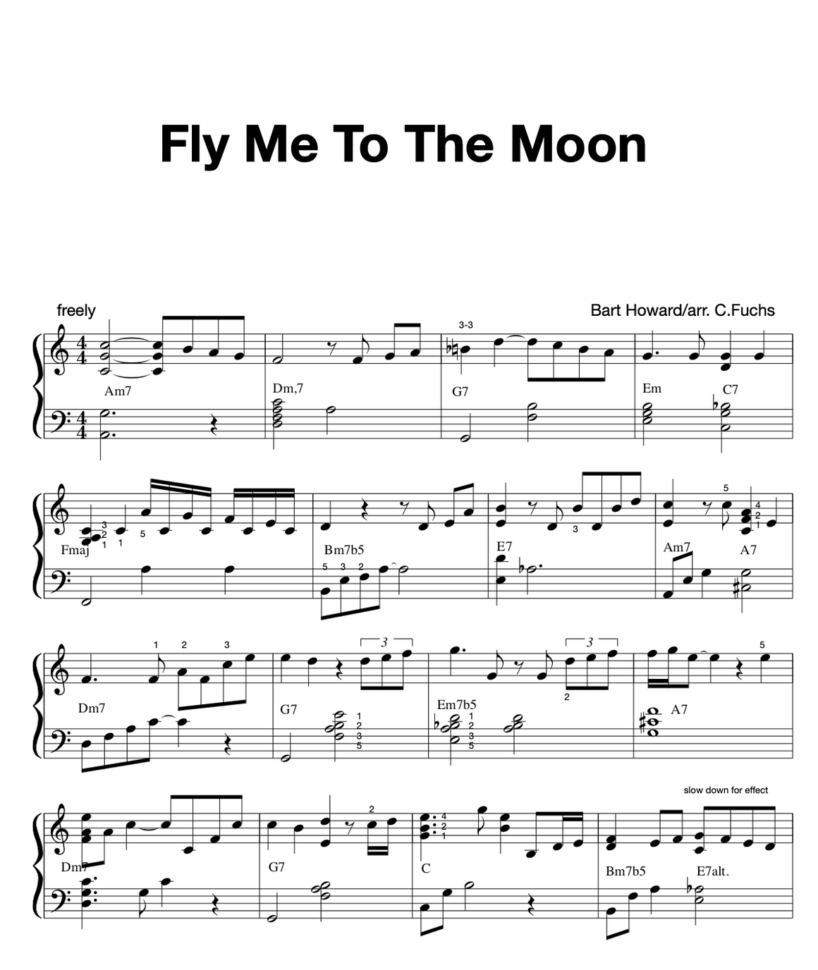 Fly Me To The Moon Christians Sheet Music