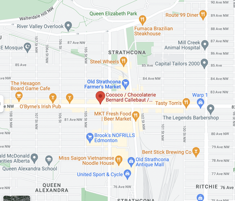 Whyte Avenue Edmonton Location map