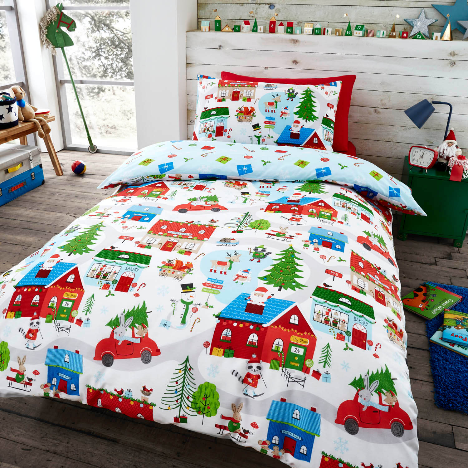 christmas village duvet set