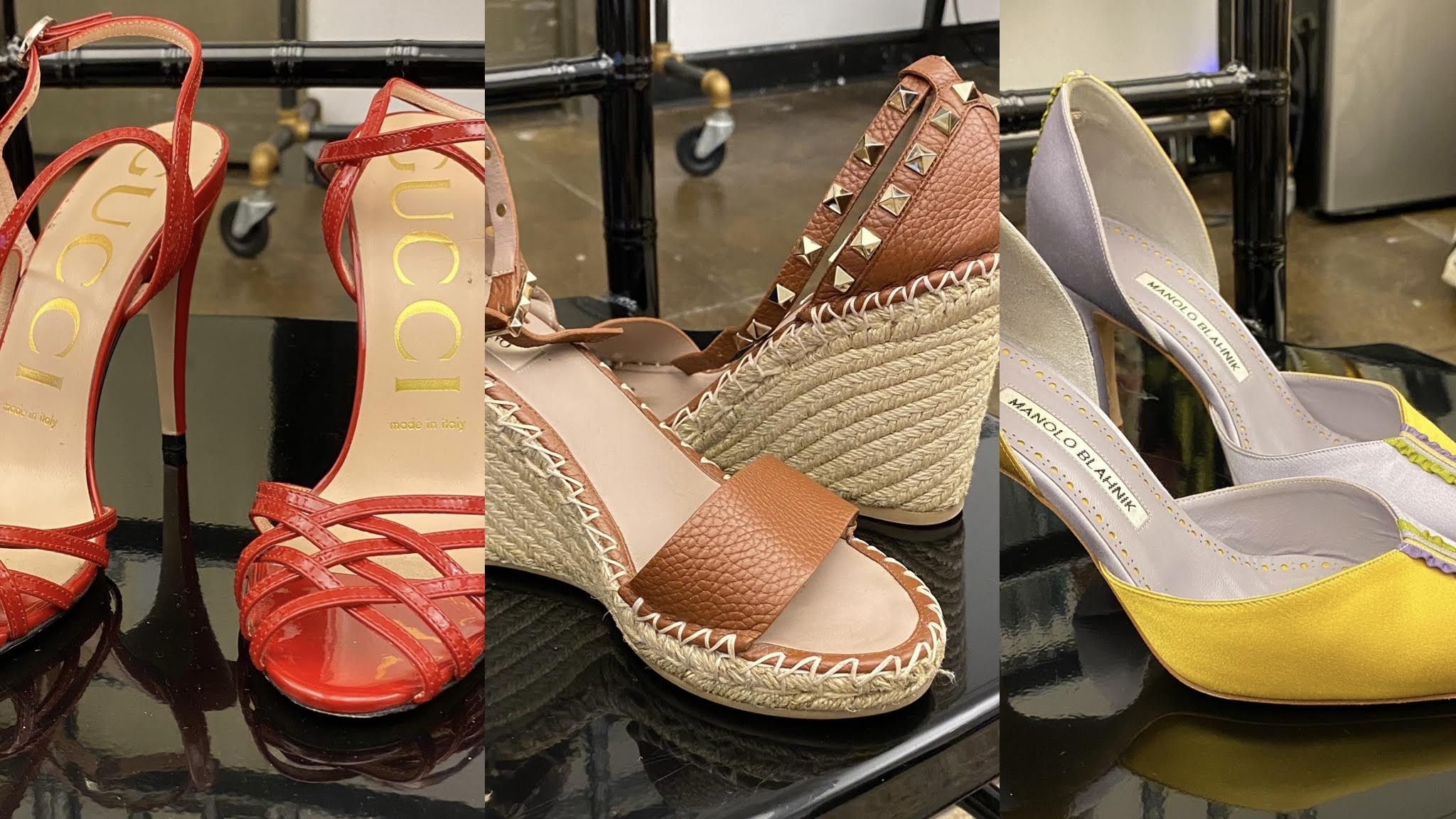 Three pairs of high end shoes owned by Aysha