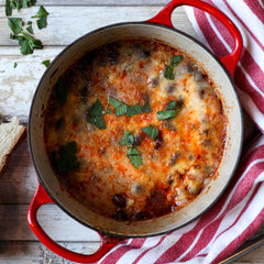 cheesy basque bean bake