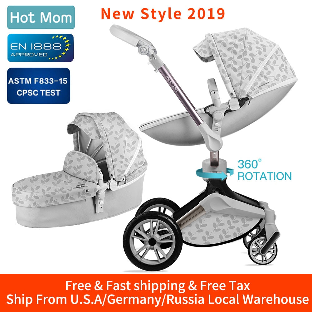 baby stroller 360 rotation function