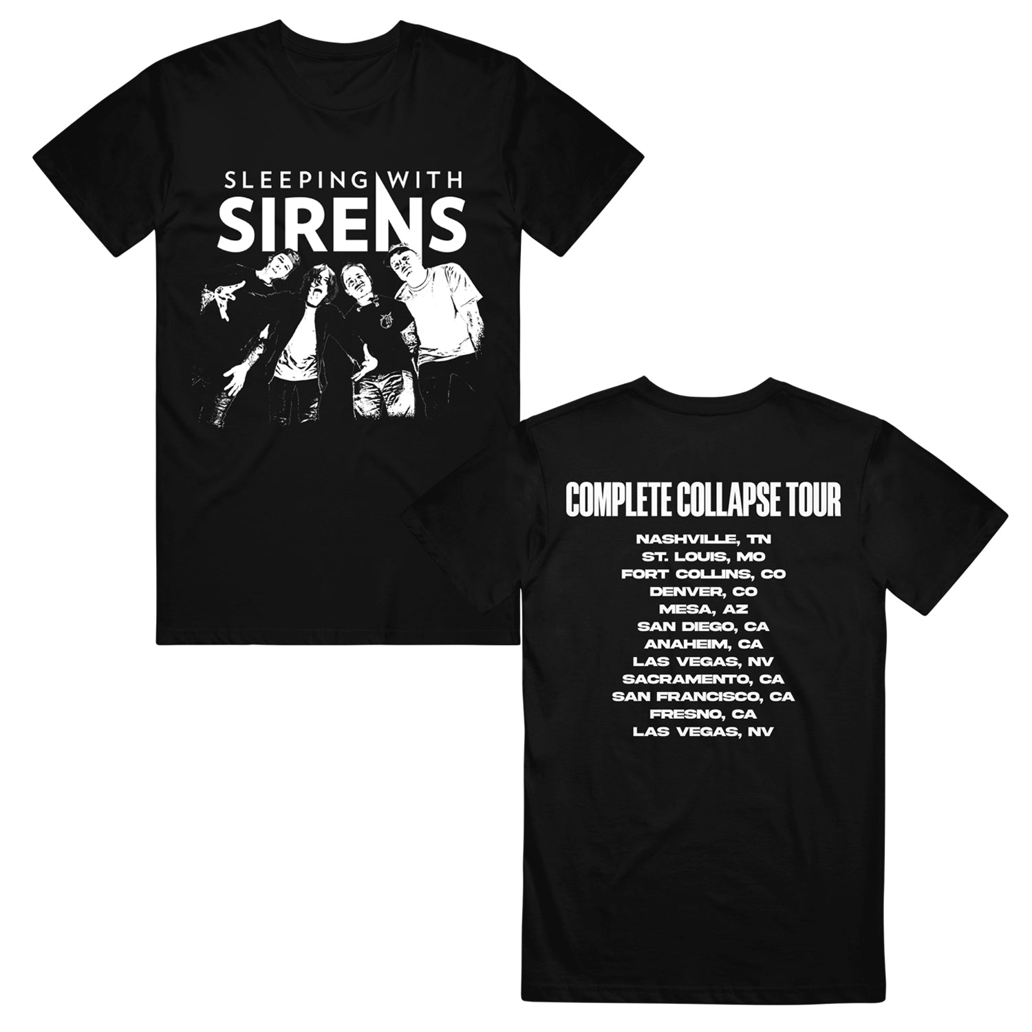 Photo Tour Black Tee - Sleeping With Sirens product image