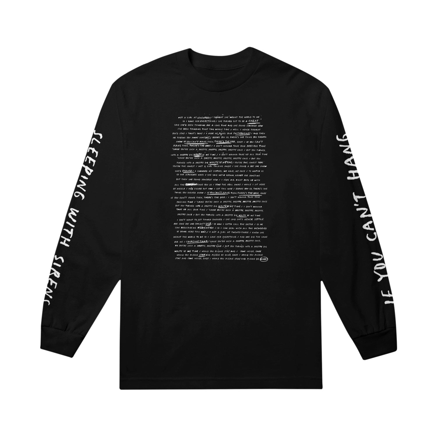 Lyrics Black Long Sleeve - Sleeping With Sirens product image