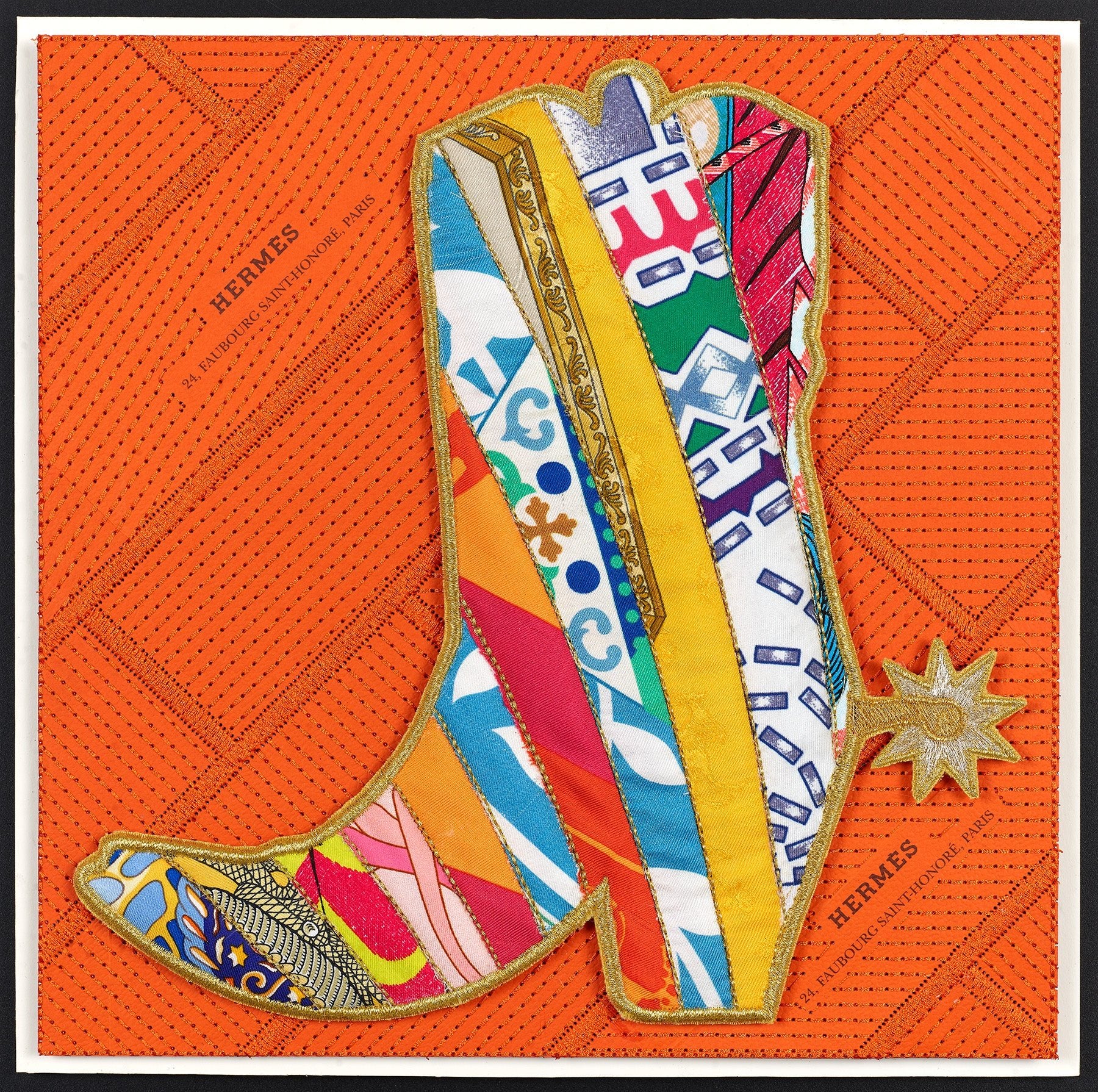 Painted Kinky Boot 12"x12"