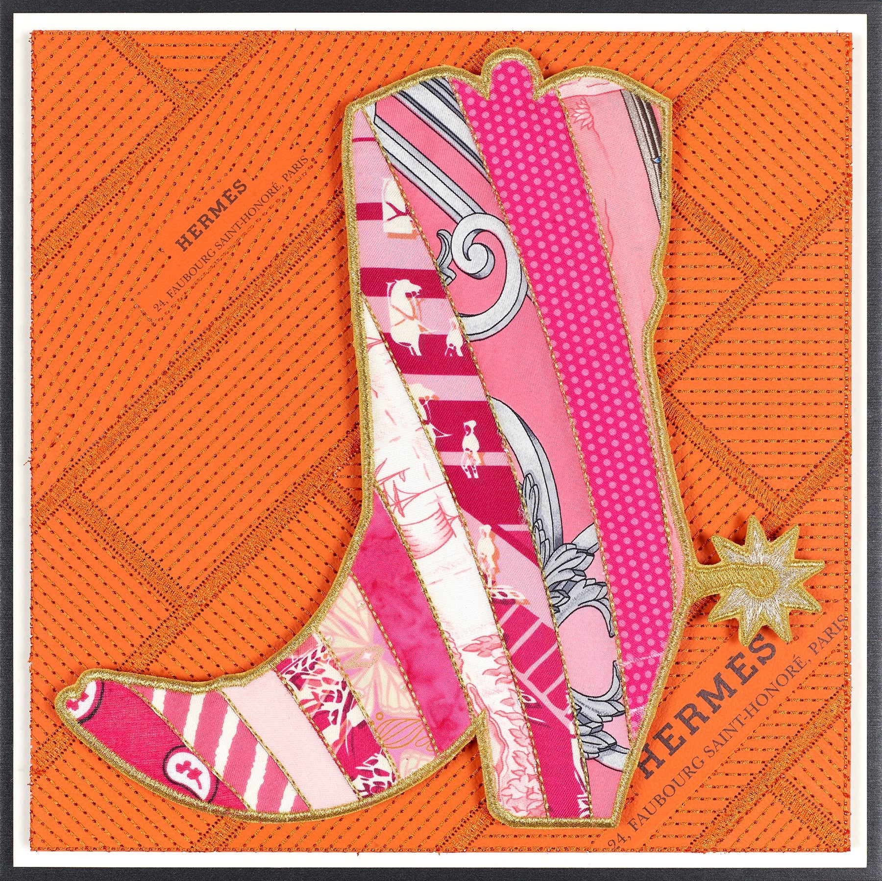 Painted Kinky Boot 12"x12"