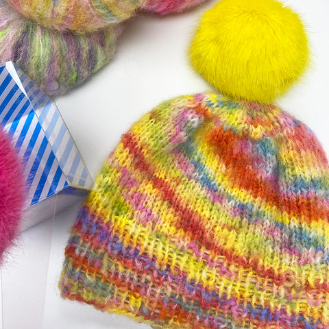 Free Hat Knitting Pattern : Fashion Light Luxury Hand Dyed