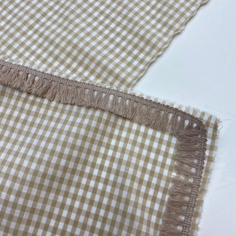 Sew a gingham cushion cover