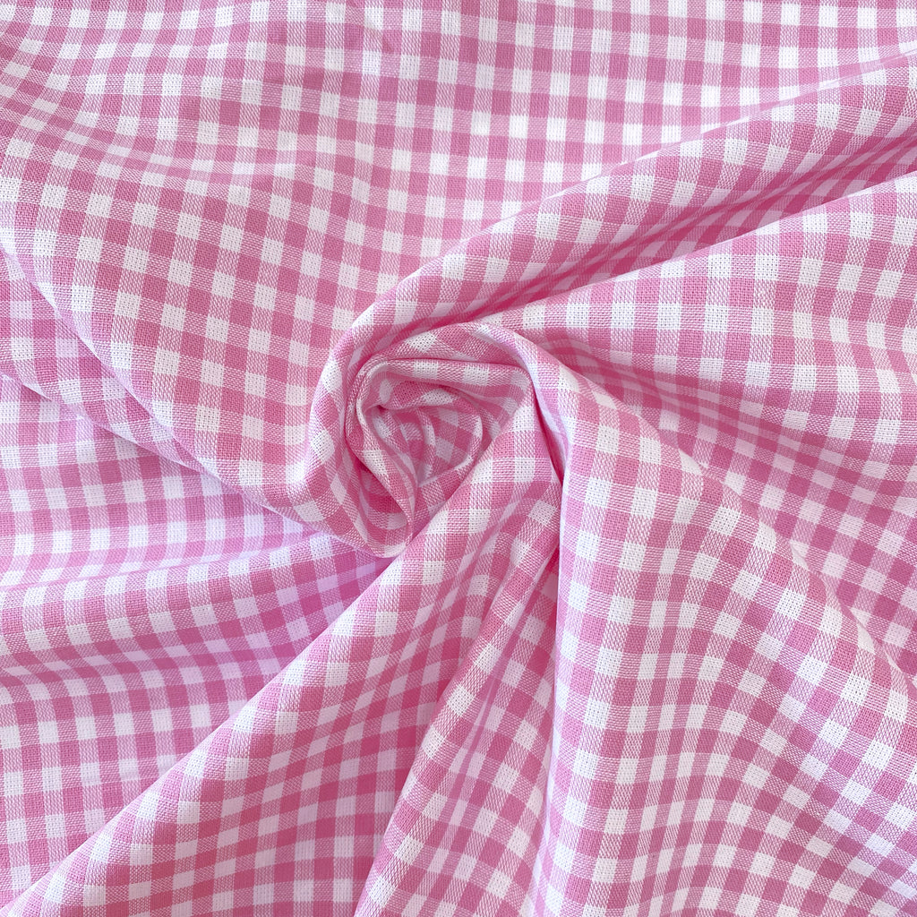 Gingham 100 Cotton Fabric By The Metre Dusty Pink And White Gilliangladrag 3129