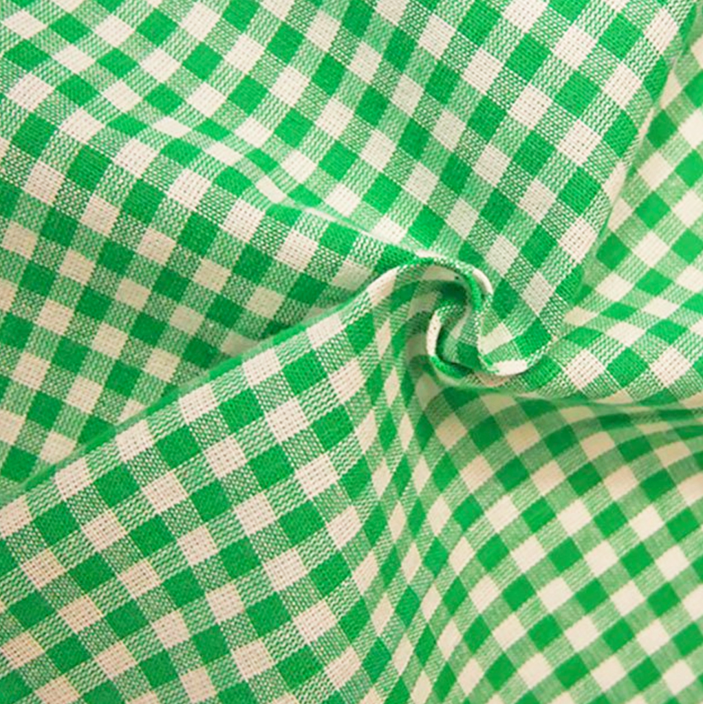 Gingham Fabric *LOVELY BUNCH* Gingham GREEN!! 100% Premium Cotton by  Maywood Studios!!