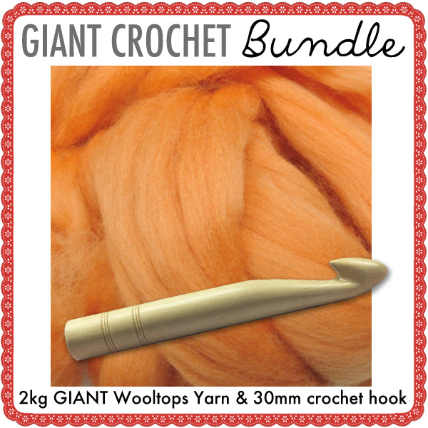 Giant Extreme Crochet Bundle Kit : Peppermint Wooltops & Hook –  Gilliangladrag